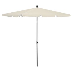 vidaXL Sonnenschirm mit Mast 210x140 cm Sandfarben  