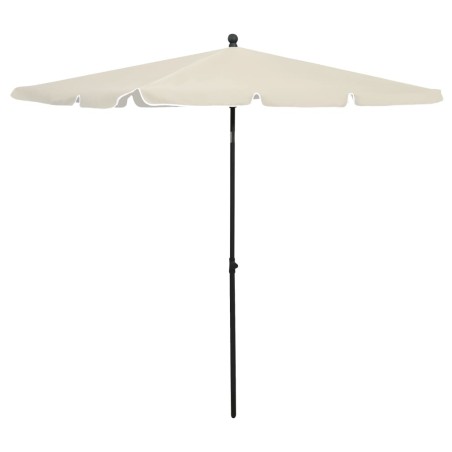 vidaXL Sonnenschirm mit Mast 210x140 cm Sandfarben  