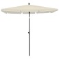 vidaXL Sonnenschirm mit Mast 210x140 cm Sandfarben vidaXL Sonnenschirm mit Mast 210x140 cm Sandfarben