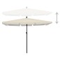 vidaXL Sonnenschirm mit Mast 210x140 cm Sandfarben vidaXL Sonnenschirm mit Mast 210x140 cm Sandfarben