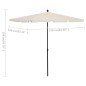 vidaXL Sonnenschirm mit Mast 210x140 cm Sandfarben vidaXL Sonnenschirm mit Mast 210x140 cm Sandfarben