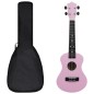 vidaXL Sopran-Ukulele-Set mit Tasche für Kinder Rosa 23" vidaXL Sopran-Ukulele-Set mit Tasche für Kinder Rosa 23"