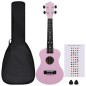vidaXL Sopran-Ukulele-Set mit Tasche für Kinder Rosa 23" vidaXL Sopran-Ukulele-Set mit Tasche für Kinder Rosa 23"