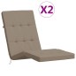 Liegestuhl-Auflagen 2 Stk. Taupe Oxford-Gewebe Liegestuhl-Auflagen 2 Stk. Taupe Oxford-Gewebe