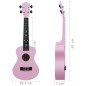 vidaXL Sopran-Ukulele-Set mit Tasche für Kinder Rosa 23" vidaXL Sopran-Ukulele-Set mit Tasche für Kinder Rosa 23"