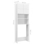 vidaXL Waschmaschinenschrank Weiß 64x25,5x190 cm Holzwerkstoff vidaXL Waschmaschinenschrank Weiß 64x25,5x190 cm Holzwerkstoff