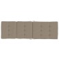 Liegestuhl-Auflagen 2 Stk. Taupe Oxford-Gewebe Liegestuhl-Auflagen 2 Stk. Taupe Oxford-Gewebe