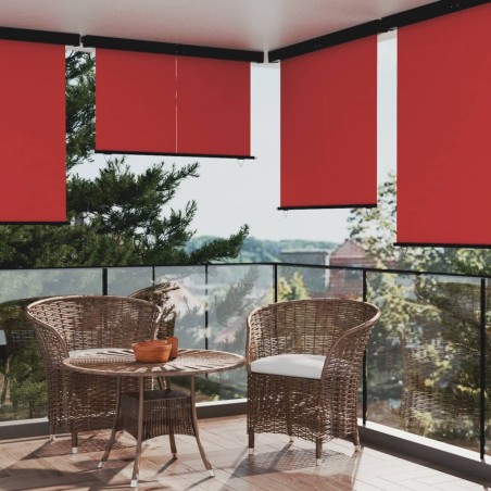 vidaXL Balkon-Seitenmarkise 170x250 cm Rot