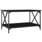 vidaXL Couchtisch Schwarz 80x50x45 cm Holzwerkstoff und Eisen vidaXL Couchtisch Schwarz 80x50x45 cm Holzwerkstoff und Eisen