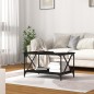 vidaXL Couchtisch Schwarz 80x50x45 cm Holzwerkstoff und Eisen vidaXL Couchtisch Schwarz 80x50x45 cm Holzwerkstoff und Eisen