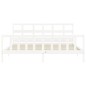 vidaXL Massivholzbett mit Kopfteil Weiß 200x200 cm vidaXL Massivholzbett mit Kopfteil Weiß 200x200 cm