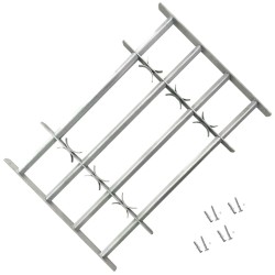 vidaXL Fenstergitter Verstellbar mit 4 Querstäben 1000-1500 mm 