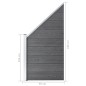 vidaXL Zaunelement WPC 95x(105-180) cm Grau vidaXL Zaunelement WPC 95x(105-180) cm Grau