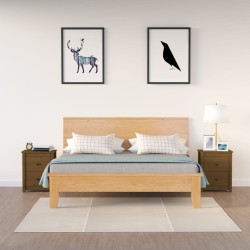 vidaXL Nachttische 2 Stk. Honigbraun 50x35x61,5 cm Massivholz Kiefer