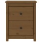 vidaXL Nachttische 2 Stk. Honigbraun 50x35x61,5 cm Massivholz Kiefer