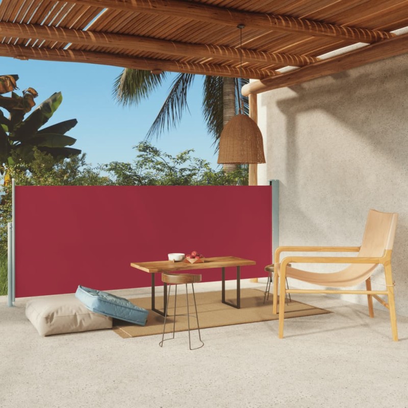 vidaXL Seitenmarkise Ausziehbar 117x300 cm Rot vidaXL Seitenmarkise Ausziehbar 117x300 cm Rot