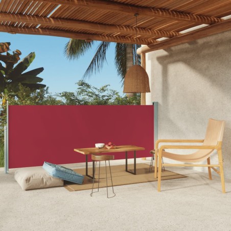 vidaXL Seitenmarkise Ausziehbar 117x300 cm Rot