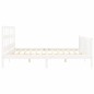 vidaXL Massivholzbett mit Kopfteil Weiß 200x200 cm vidaXL Massivholzbett mit Kopfteil Weiß 200x200 cm