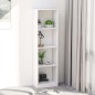 vidaXL Bücherregal 4 Fächer Weiß 40x24x142 cm Holzwerkstoff vidaXL Bücherregal 4 Fächer Weiß 40x24x142 cm Holzwerkstoff