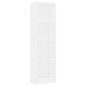 vidaXL Bücherregal 4 Fächer Weiß 40x24x142 cm Holzwerkstoff vidaXL Bücherregal 4 Fächer Weiß 40x24x142 cm Holzwerkstoff