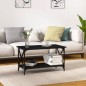 vidaXL Couchtisch Schwarz 80x45x45 cm Holzwerkstoff und Eisen vidaXL Couchtisch Schwarz 80x45x45 cm Holzwerkstoff und Eisen