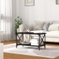 vidaXL Couchtisch Schwarz 80x45x45 cm Holzwerkstoff und Eisen vidaXL Couchtisch Schwarz 80x45x45 cm Holzwerkstoff und Eisen