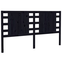vidaXL Kopfteil Schwarz 146x4x100 cm Massivholz Kiefer