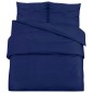 vidaXL Bettwäsche-Set Marineblau 135x200 cm Baumwolle vidaXL Bettwäsche-Set Marineblau 135x200 cm Baumwolle