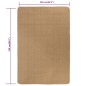 vidaXL Teppich Jute mit Latexrücken 160 x 230 cm Naturfarben vidaXL Teppich Jute mit Latexrücken 160 x 230 cm Naturfarben
