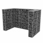 vidaXL Gabionen-Mülltonnenverkleidung für 2 Tonnen Stahl 180x100x120cm vidaXL Gabionen-Mülltonnenverkleidung für 2 Tonnen Stahl 180x100x120cm