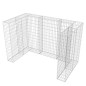 vidaXL Gabionen-Mülltonnenverkleidung für 2 Tonnen Stahl 180x100x120cm vidaXL Gabionen-Mülltonnenverkleidung für 2 Tonnen Stahl 180x100x120cm