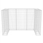 vidaXL Gabionen-Mülltonnenverkleidung für 2 Tonnen Stahl 180x100x120cm vidaXL Gabionen-Mülltonnenverkleidung für 2 Tonnen Stahl 180x100x120cm