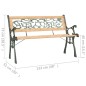 vidaXL Gartenbank 122 cm Massivholz Tanne