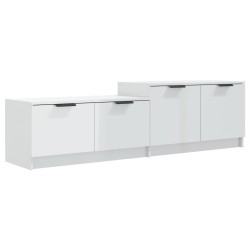 vidaXL TV-Schrank Hochglanz-Weiß 158,5x36x45 cm Holzwerkstoff