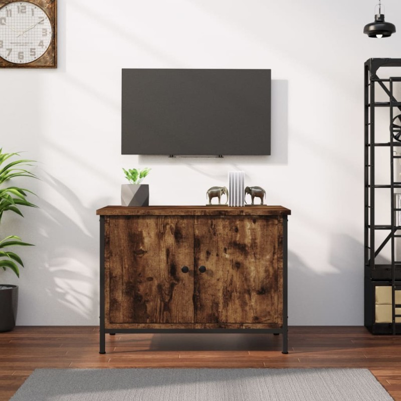 vidaXL TV-Schrank mit Türen Räuchereiche 60x35x45 cm Holzwerkstoff vidaXL TV-Schrank mit Türen Räuchereiche 60x35x45 cm Holzwerkstoff