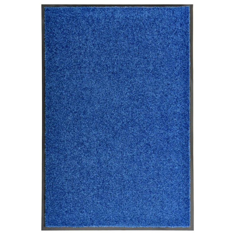 vidaXL Fußmatte Waschbar Blau 60x90 cm vidaXL Fußmatte Waschbar Blau 60x90 cm