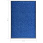 vidaXL Fußmatte Waschbar Blau 60x90 cm vidaXL Fußmatte Waschbar Blau 60x90 cm