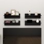 vidaXL Wandregale 4 Stk. Hochglanz-Schwarz 60x11,5x18 cm Holzwerkstoff vidaXL Wandregale 4 Stk. Hochglanz-Schwarz 60x11,5x18 cm Holzwerkstoff