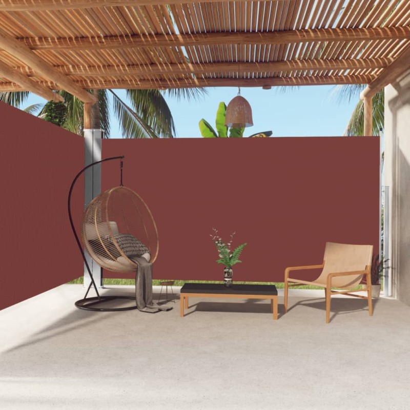 vidaXL Seitenmarkise Ausziehbar Braun 200x600 cm vidaXL Seitenmarkise Ausziehbar Braun 200x600 cm