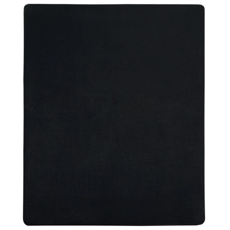 vidaXL Spannbettlaken Jersey Schwarz 90x200 cm Baumwolle