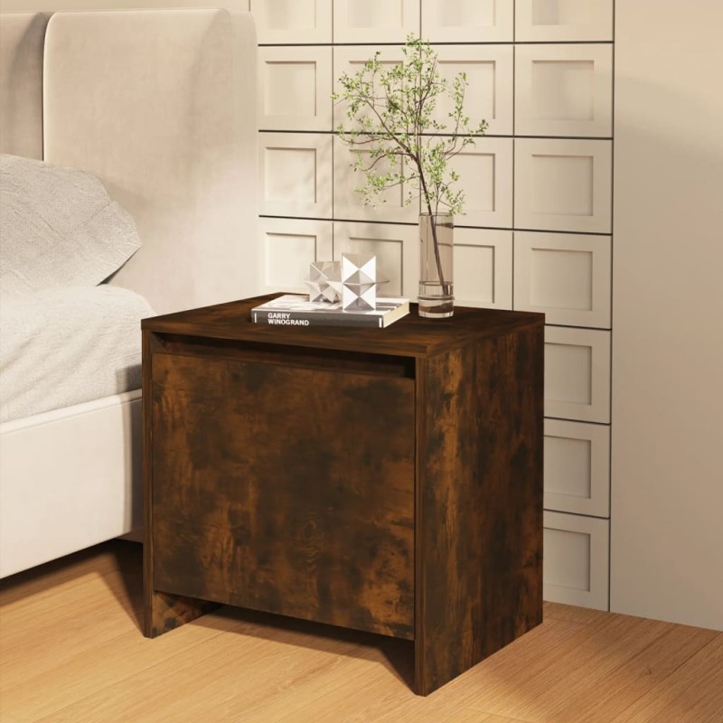 vidaXL Nachttisch Räuchereiche 45x34x44,5 cm Holzwerkstoff vidaXL Nachttisch Räuchereiche 45x34x44,5 cm Holzwerkstoff