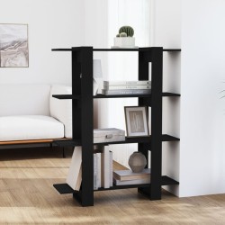 vidaXL Bücherregal/Raumteiler Schwarz 100x30x123,5 cm