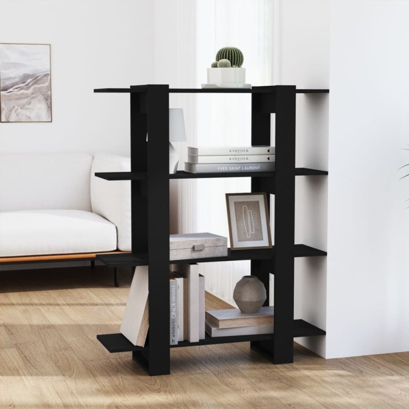vidaXL Bücherregal/Raumteiler Schwarz 100x30x123,5 cm vidaXL Bücherregal/Raumteiler Schwarz 100x30x123,5 cm