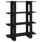 vidaXL Bücherregal/Raumteiler Schwarz 100x30x123,5 cm vidaXL Bücherregal/Raumteiler Schwarz 100x30x123,5 cm