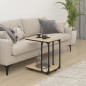 vidaXL Beistelltisch mit Rollen Sonoma 50x35x55,5 cm Holzwerkstoff vidaXL Beistelltisch mit Rollen Sonoma 50x35x55,5 cm Holzwerkstoff