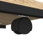 vidaXL Beistelltisch mit Rollen Sonoma 50x35x55,5 cm Holzwerkstoff vidaXL Beistelltisch mit Rollen Sonoma 50x35x55,5 cm Holzwerkstoff