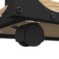 vidaXL Beistelltisch mit Rollen Sonoma 50x35x55,5 cm Holzwerkstoff vidaXL Beistelltisch mit Rollen Sonoma 50x35x55,5 cm Holzwerkstoff