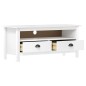 vidaXL TV-Schrank Hill Weiß 110x40x47 cm Massivholz Kiefer vidaXL TV-Schrank Hill Weiß 110x40x47 cm Massivholz Kiefer