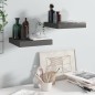vidaXL Schwebende Wandregale 2 Stk. Hochglanz-Grau 23x23,5x3,8cm MDF vidaXL Schwebende Wandregale 2 Stk. Hochglanz-Grau 23x23,5x3,8cm MDF