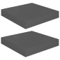 vidaXL Schwebende Wandregale 2 Stk. Hochglanz-Grau 23x23,5x3,8cm MDF vidaXL Schwebende Wandregale 2 Stk. Hochglanz-Grau 23x23,5x3,8cm MDF